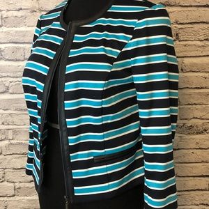 The Limited Striped zipper blazer